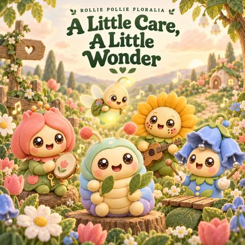 Album cover for A Little Care, A Little Wonder by Rollie Pollie Floralia